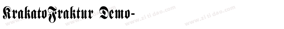 KrakatoFraktur Demo字体转换